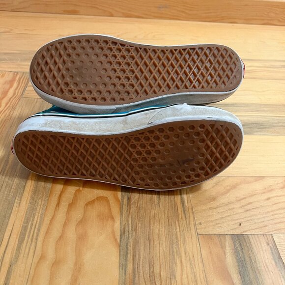 VANS Old Skool Skateboard High Top Blue‎ White, Mens Size 7.5 Women 9 - Picture 4 of 8